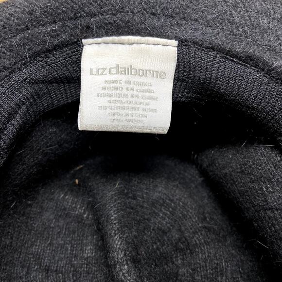 Vintage Liz Claiborne Tophat Rabbit Hair Wool Bow Black One Size main image 4